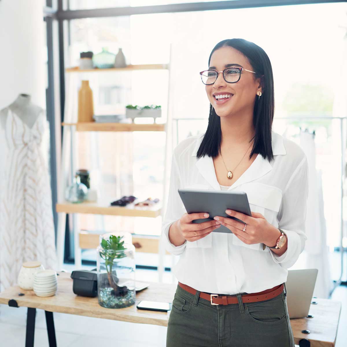 Retail shop point of sale tablet example.