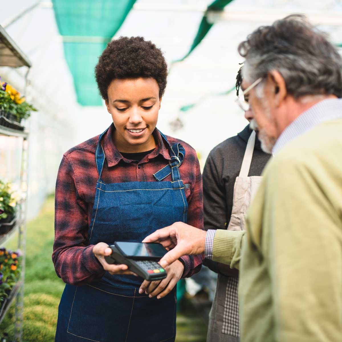 Retail shop point of sale tablet example.